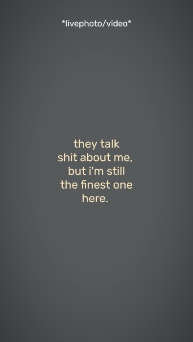 they talk shit about