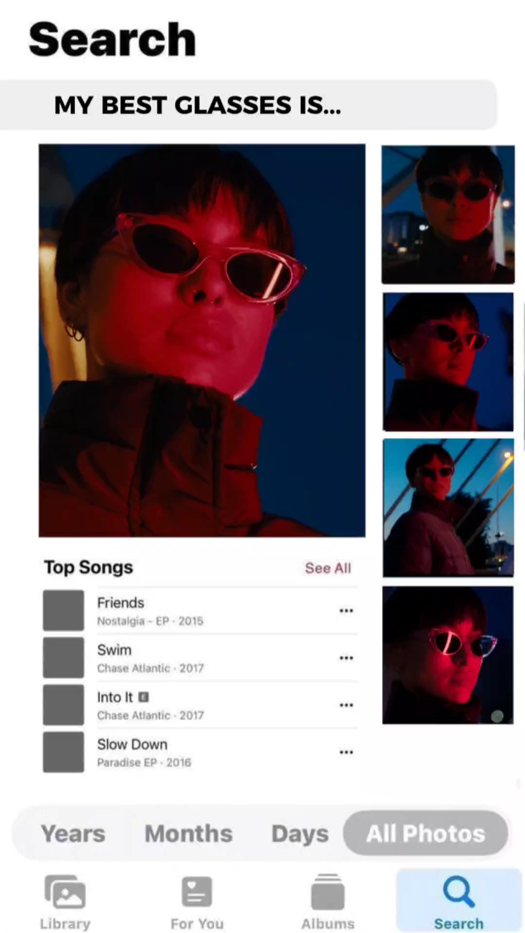 Sungglasses Product Display In Social UI Recreation TikTok Style

