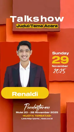 Talkshow Flyer Red