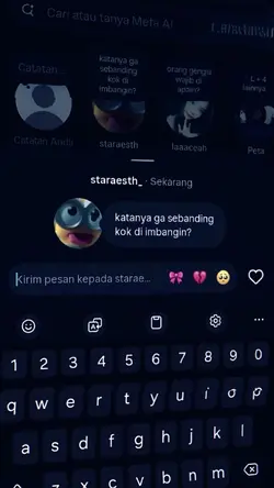 katannya ga sebnding