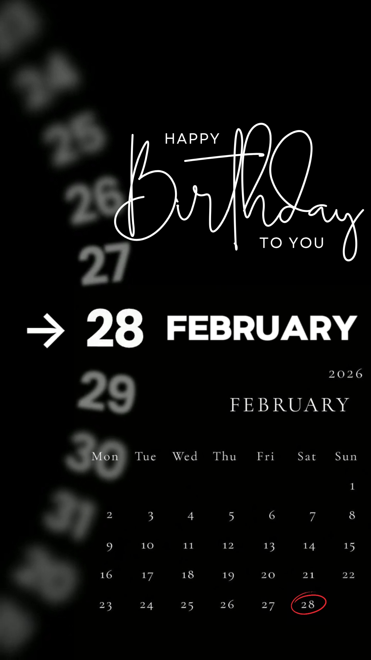 BIRTHDAY 28 FEBRUARY