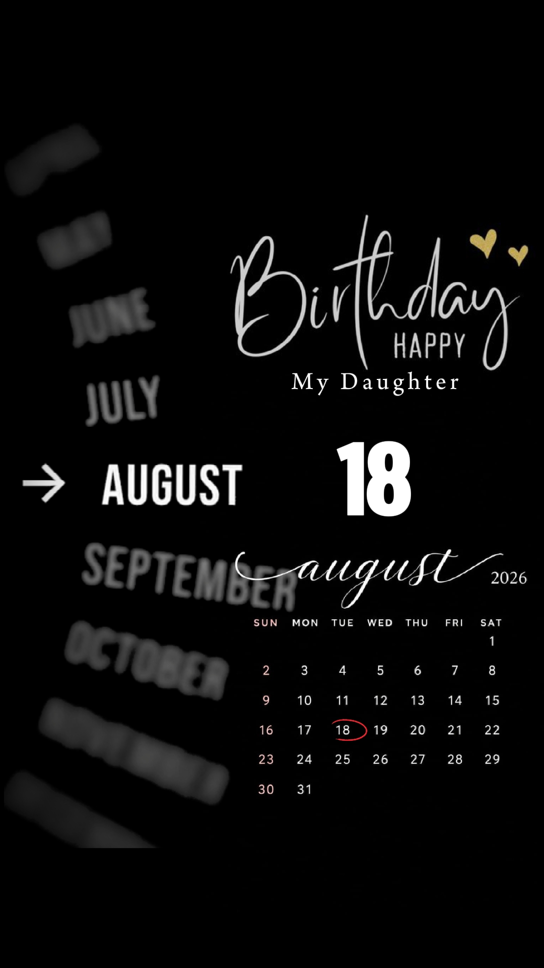 HBD PUTRI 18 AUG
