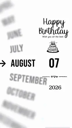 Birthday 7 August