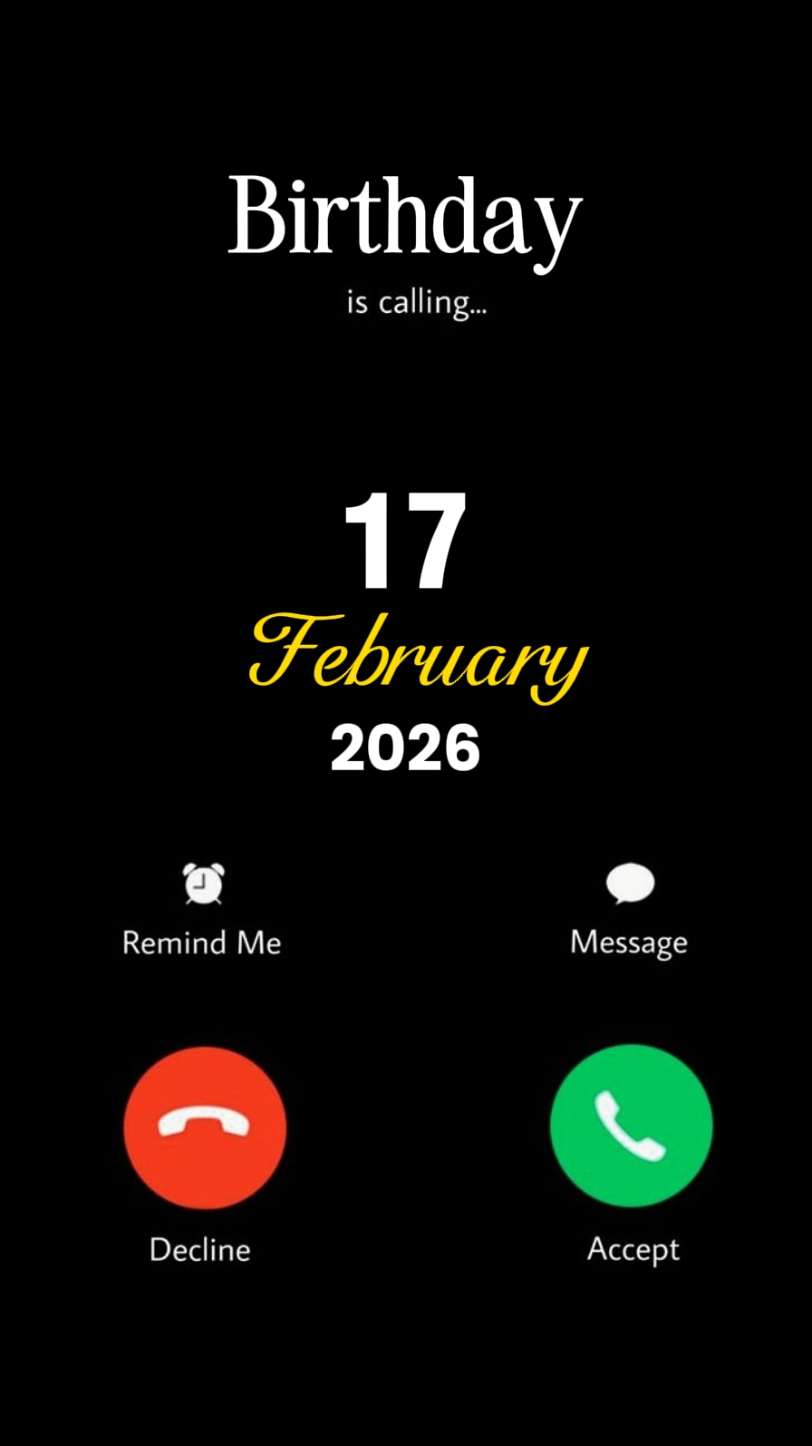 17 February Birthday