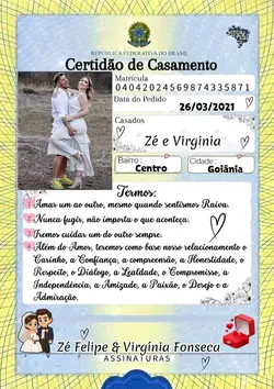 Certidão Casados ❤️