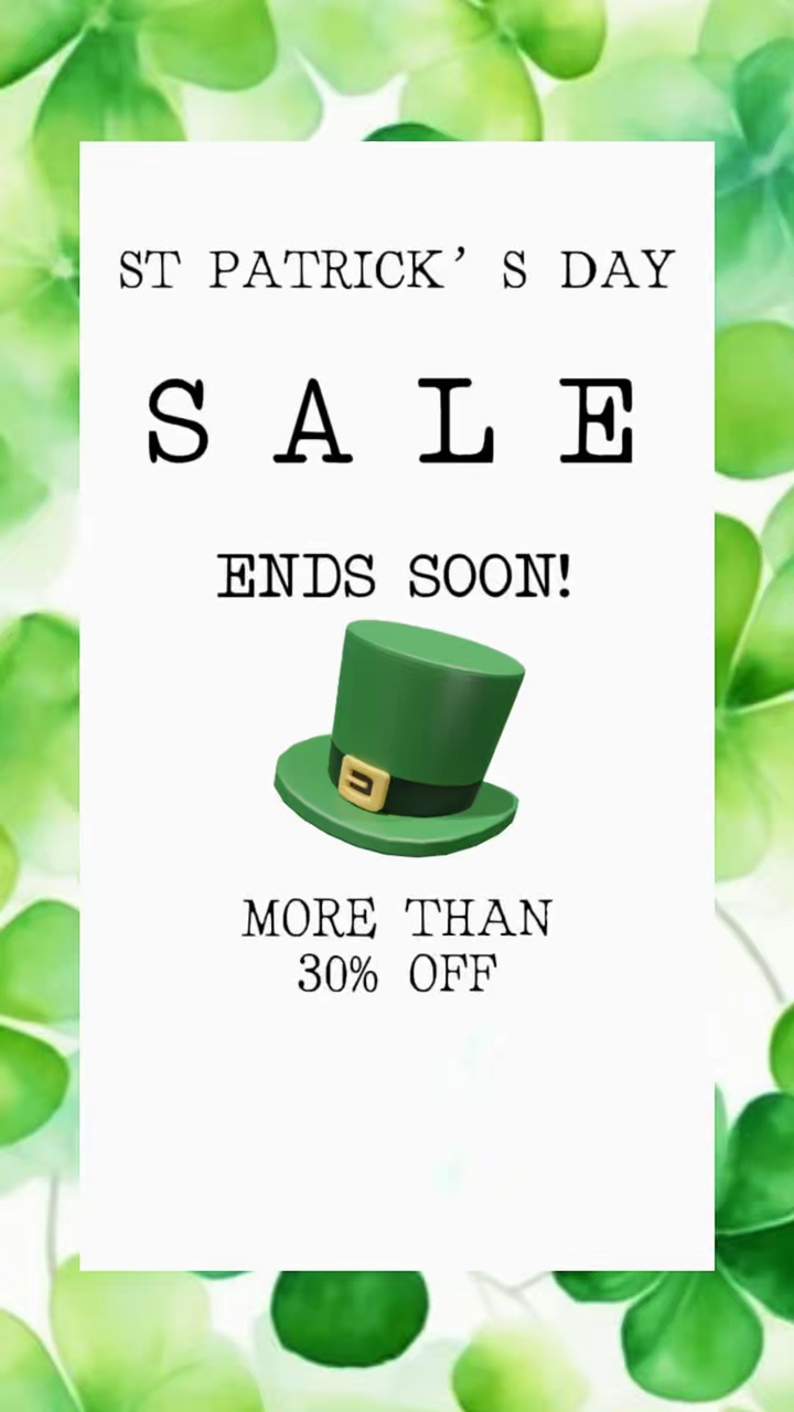 St Patrick’s Sale 