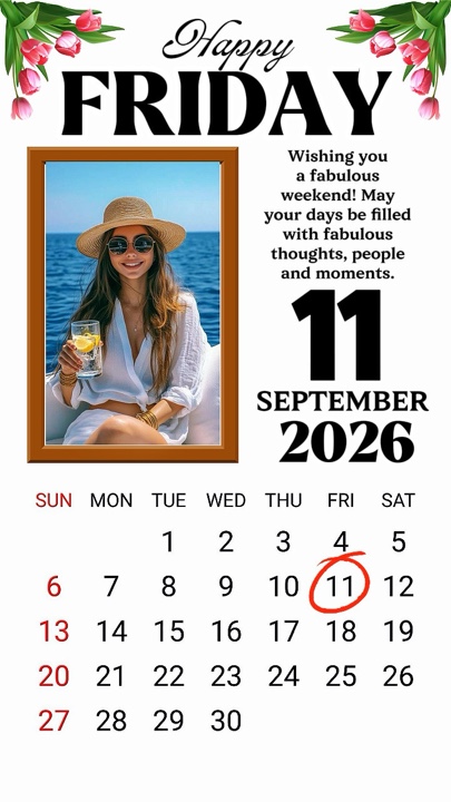 Viernes 11 de septiembre de 2026