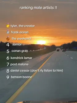 ranking male artists