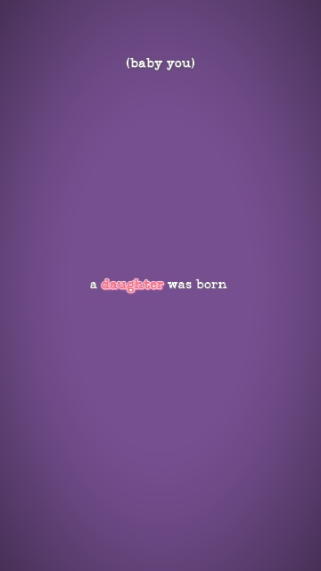 a daughter was born