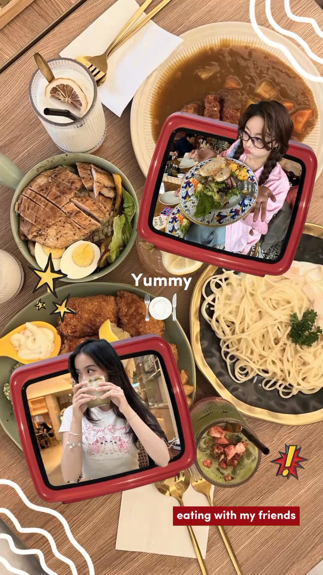 Comendo com amigos