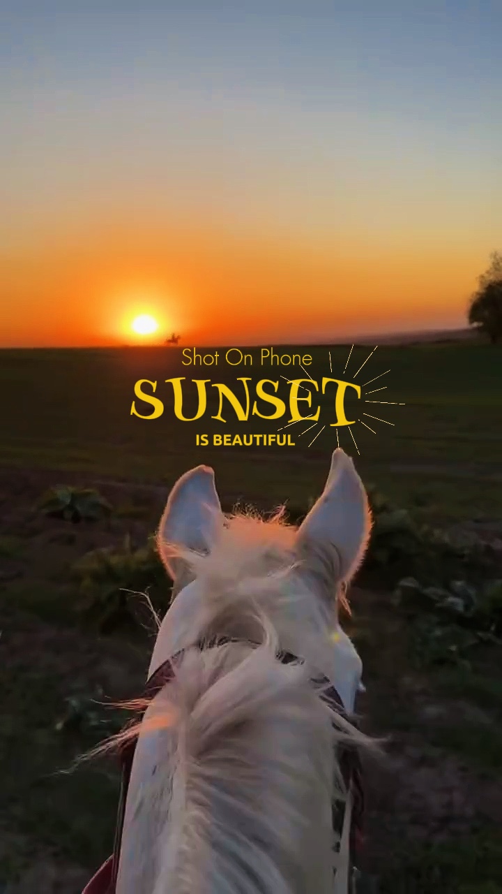 La puesta de sol es hermosa