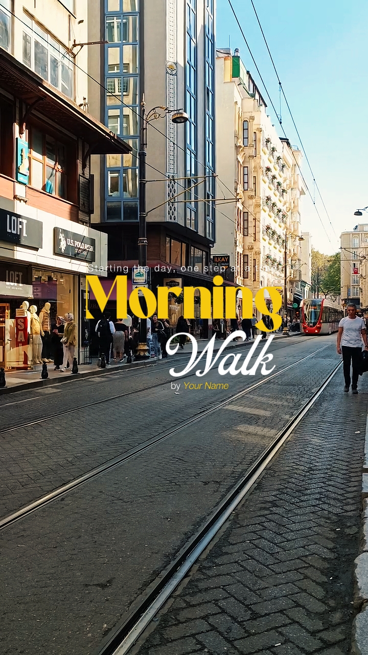Vlog de caminhada matinal