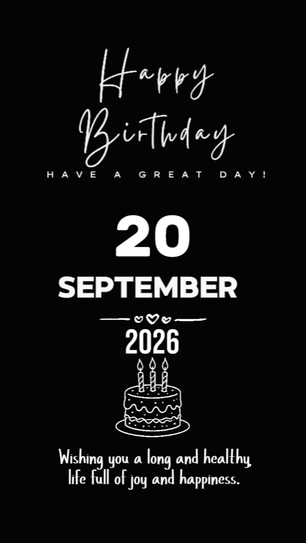 hbd 20 sptember 2026