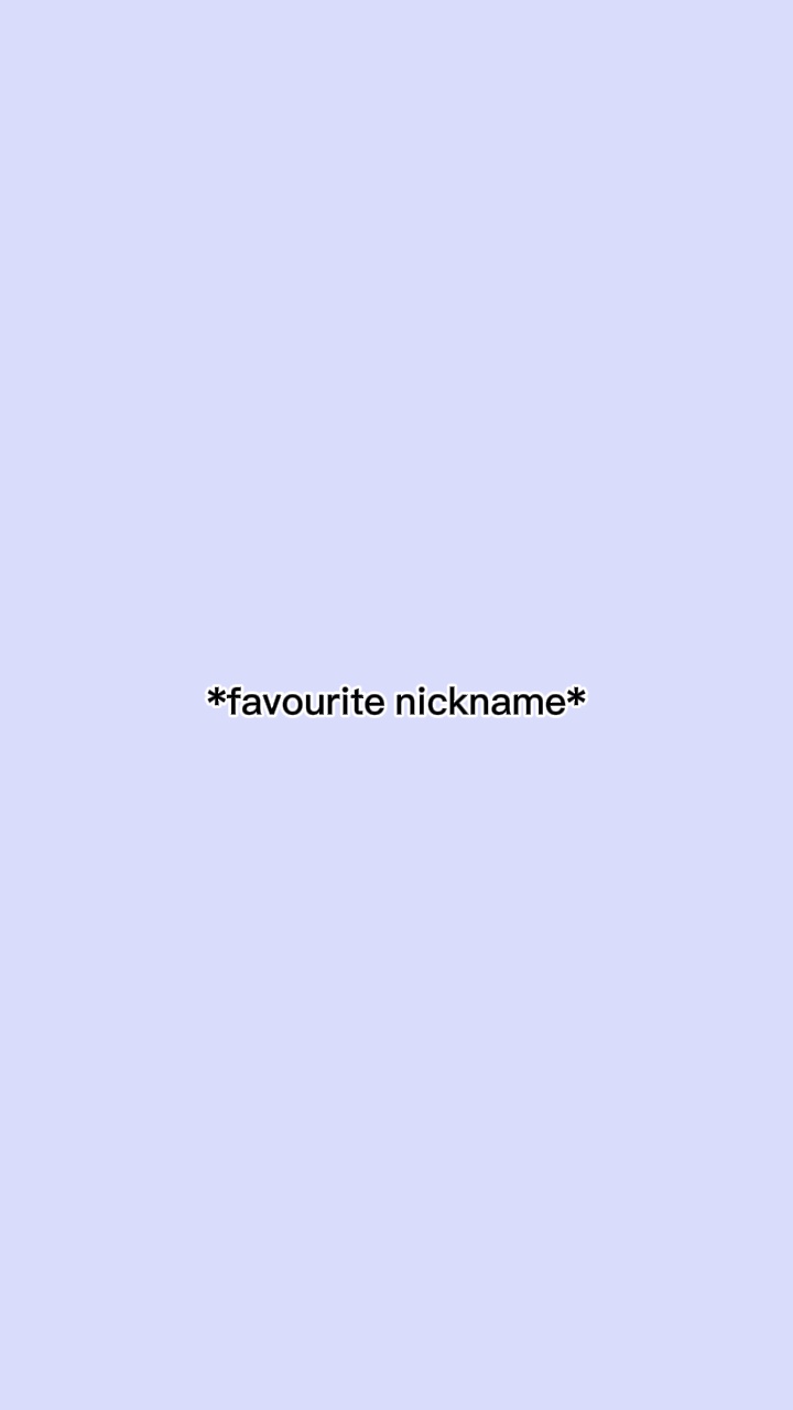 Nama panggilan favorit