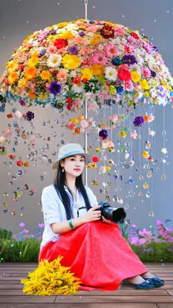 In the flowers