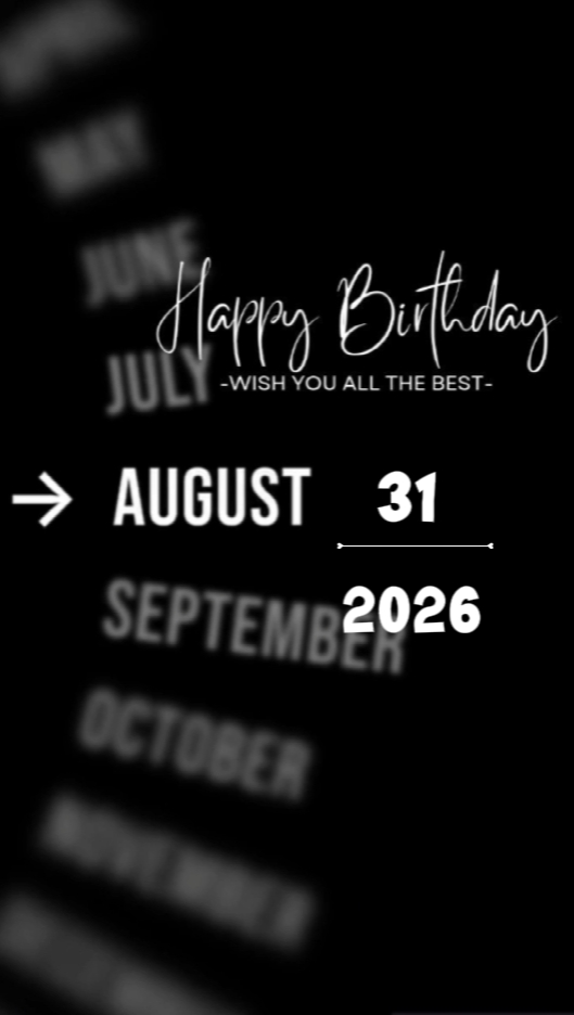 HBD BRUDER 31 AUG