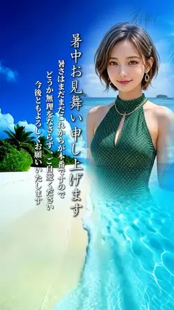 暑中お見舞い申し上げます1クリップ