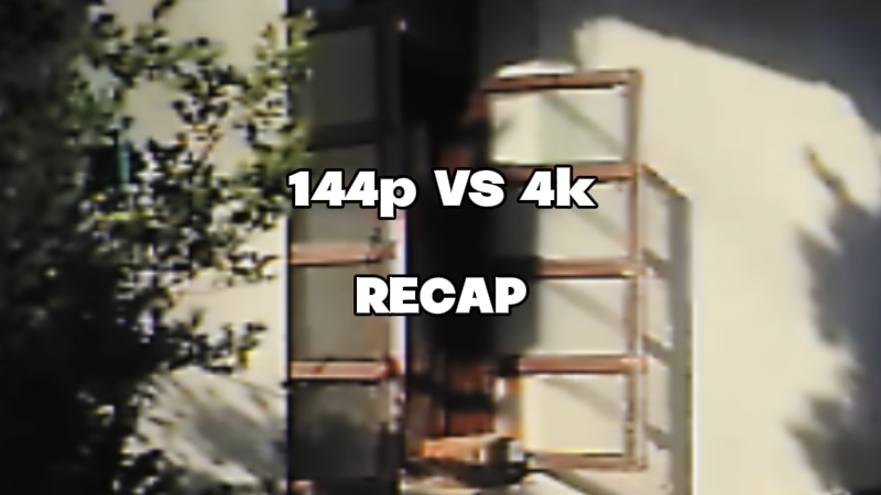 RECAP 144p vs 4k