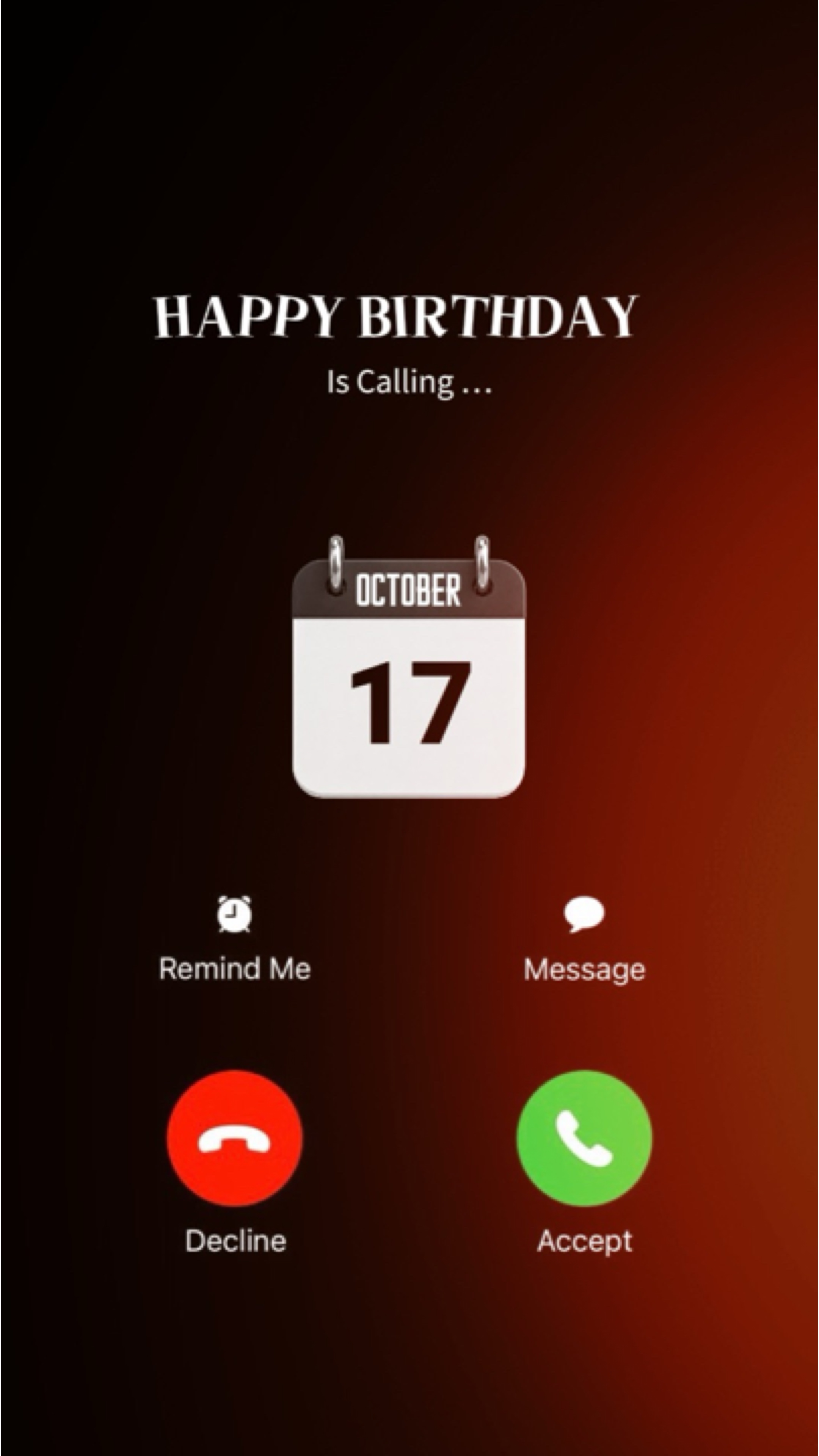 ANNIVERSAIRE LE 17 OCTOBRE 