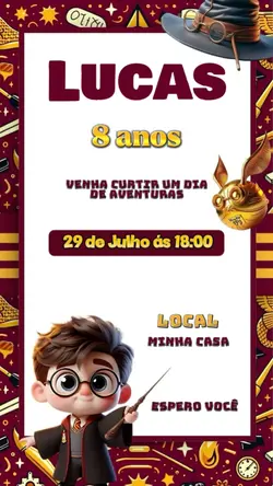Convite Harry Potter