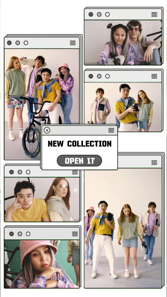 Nouvelle collection affiche le style TikTok
