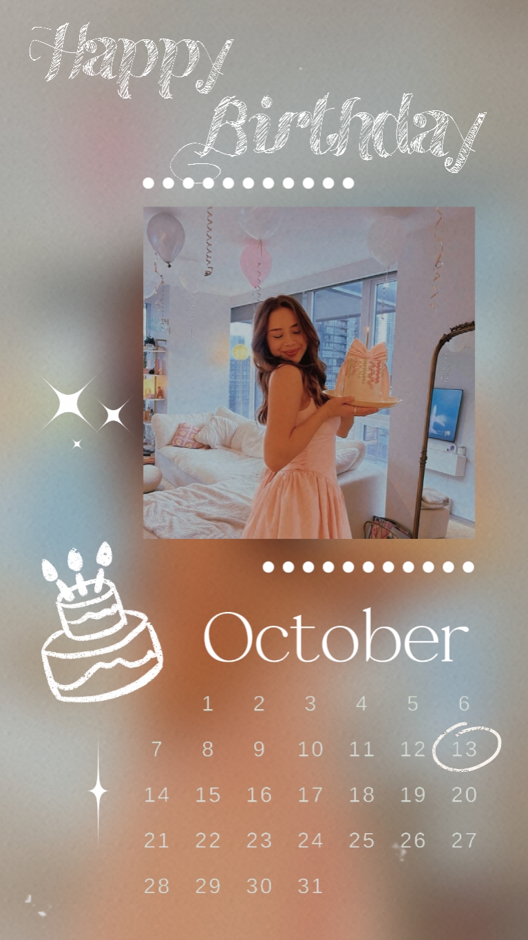 Editable b-day date