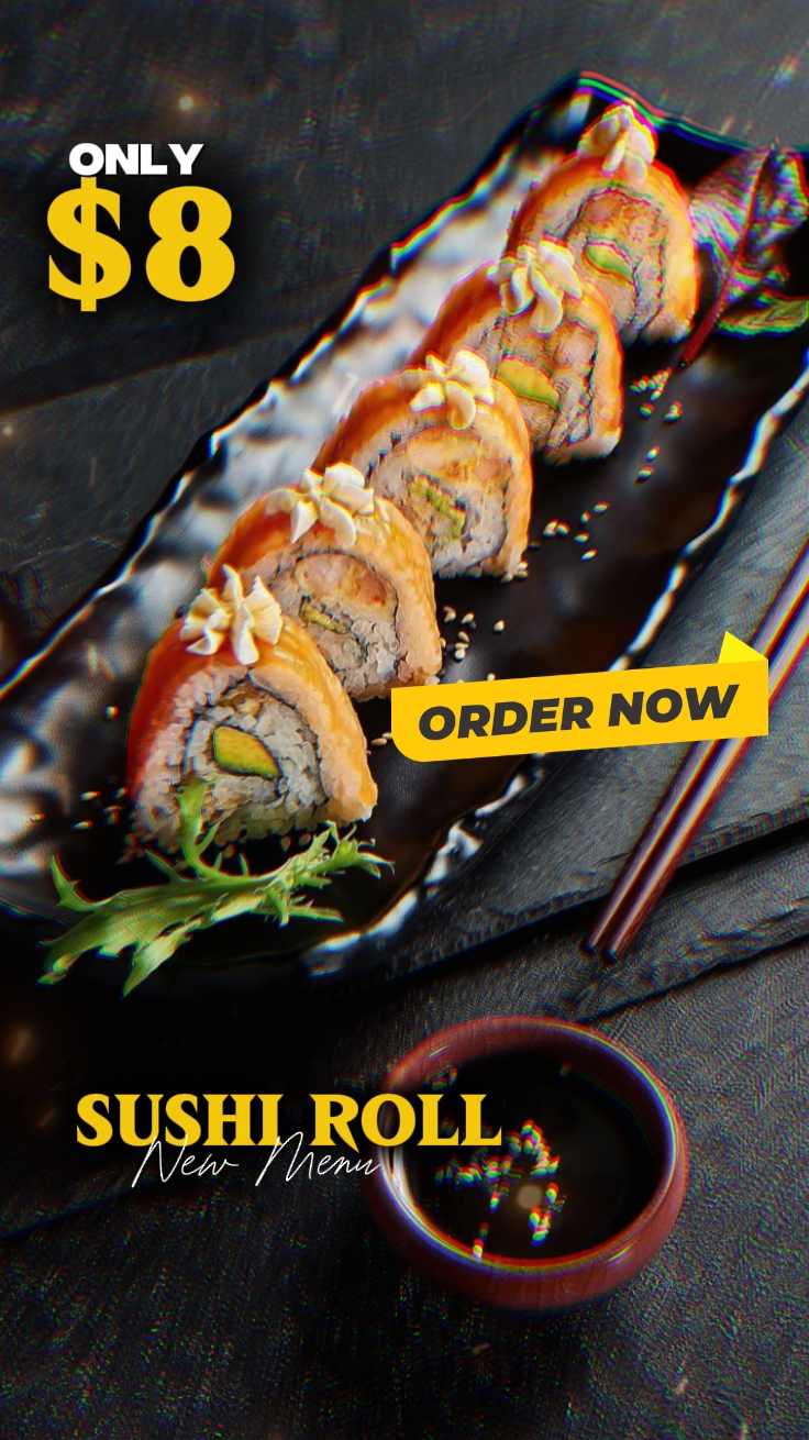 Template Gulungan Sushi 