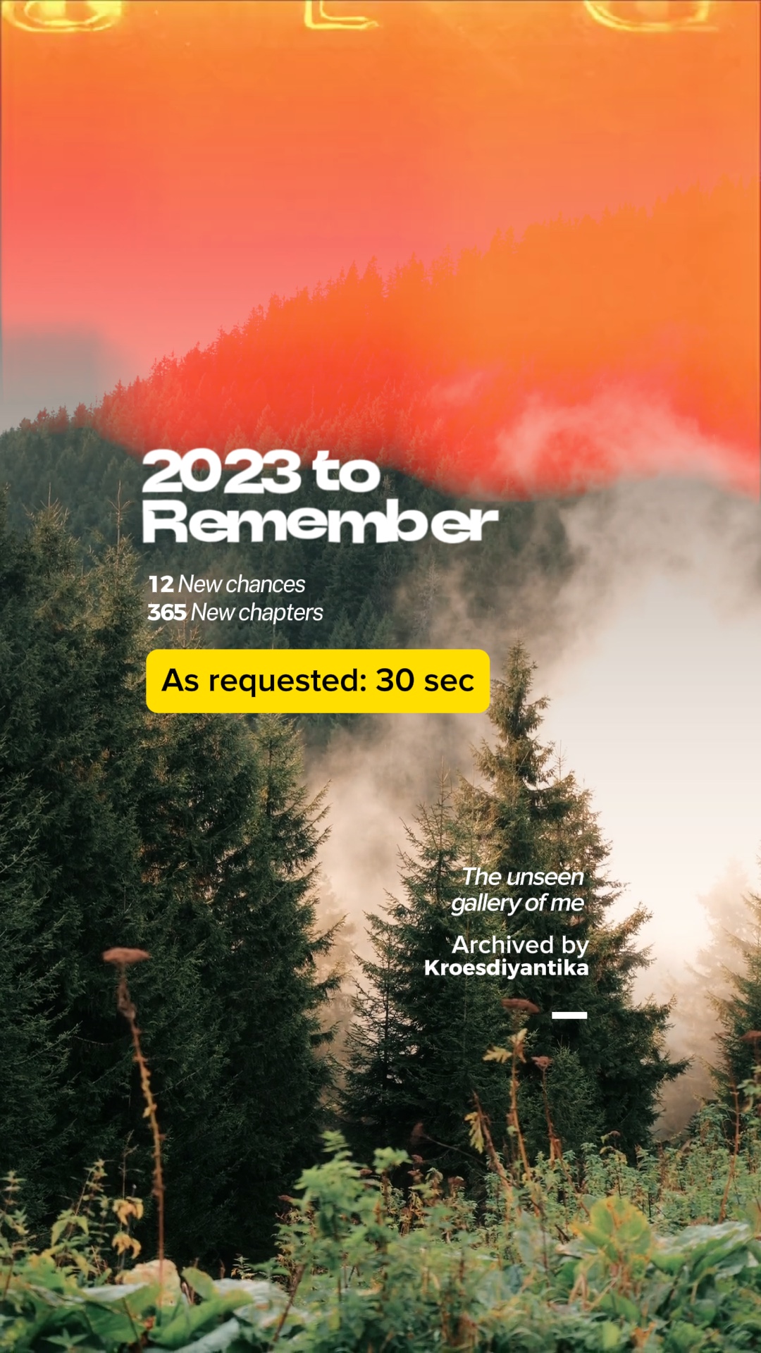Recapitulação de 2023 (30 seg)
