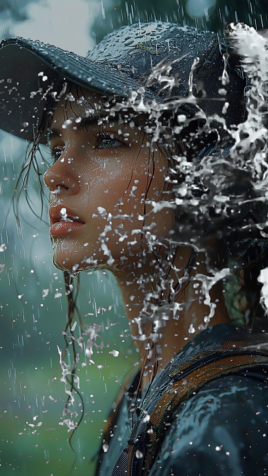 Glissades d'eau fille