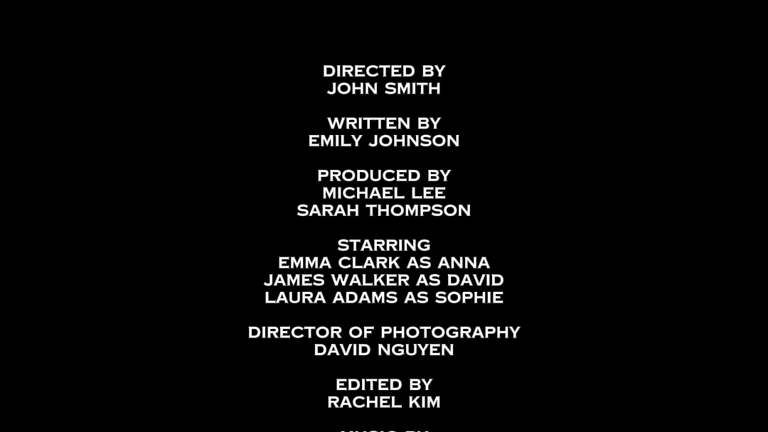 Outro Credit Film