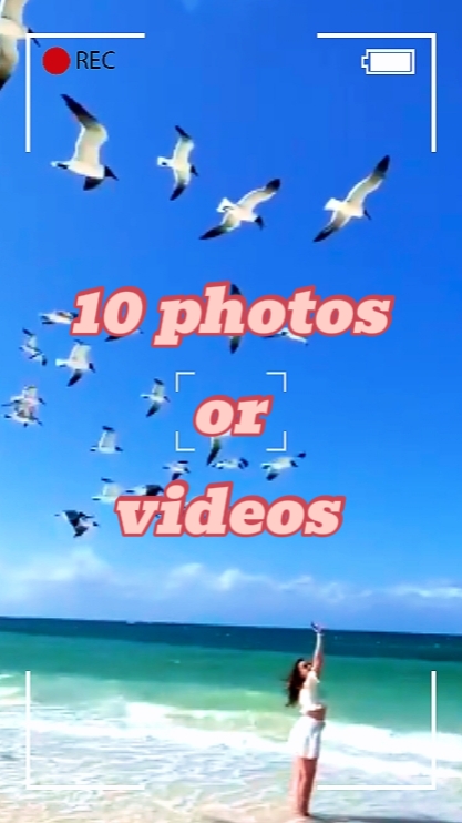 10 fotos ou vídeos 