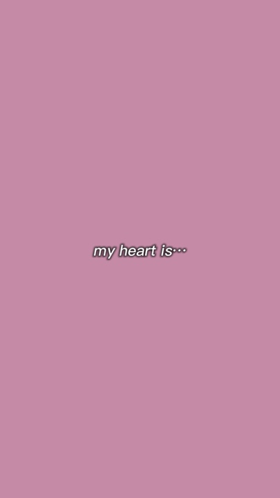 My heart is yours