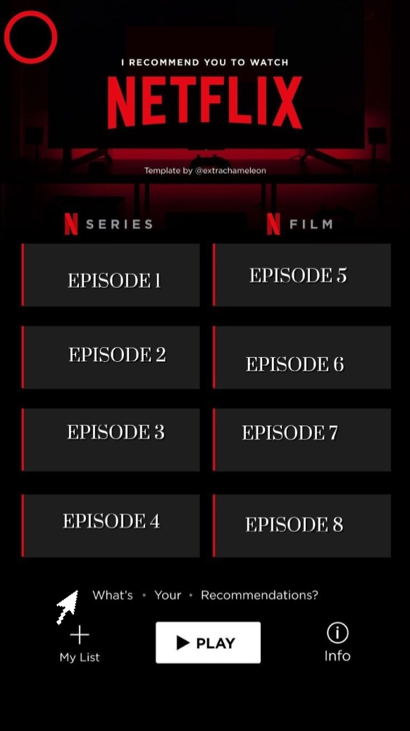 Interfaz de Netflix 