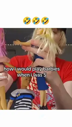 Playing Barbie at 5