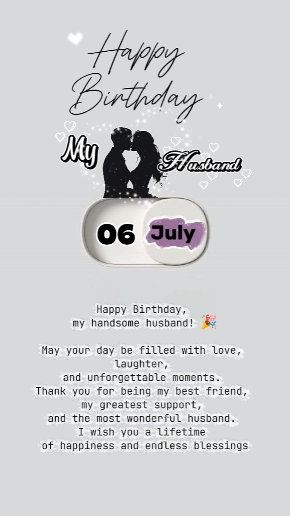 Birthday my husband 
