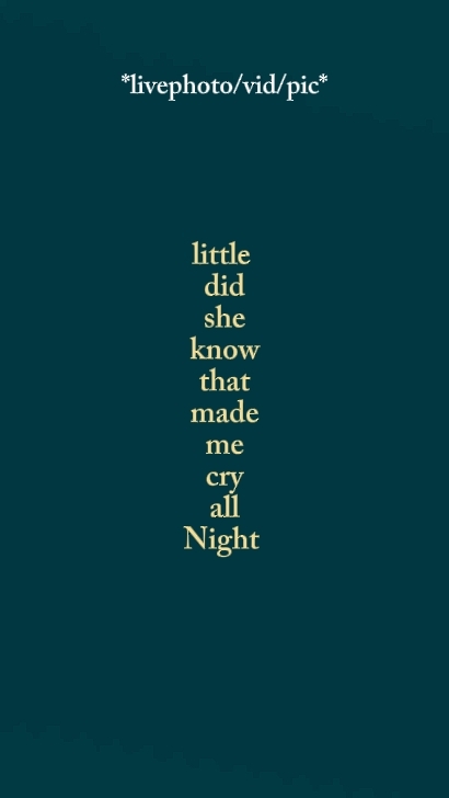me cry all night 