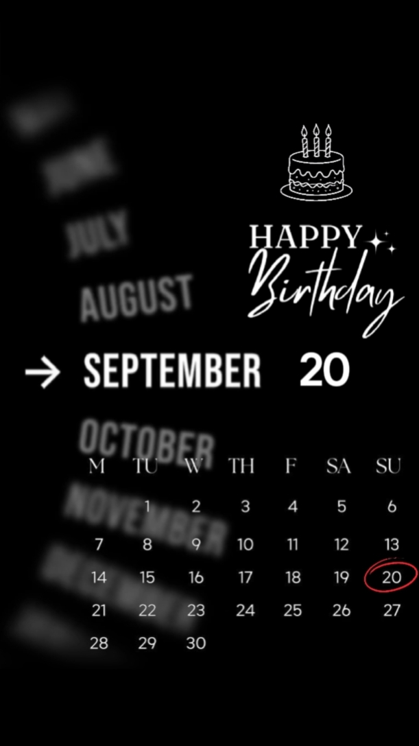 BIRTHDAY 20 SEPT 