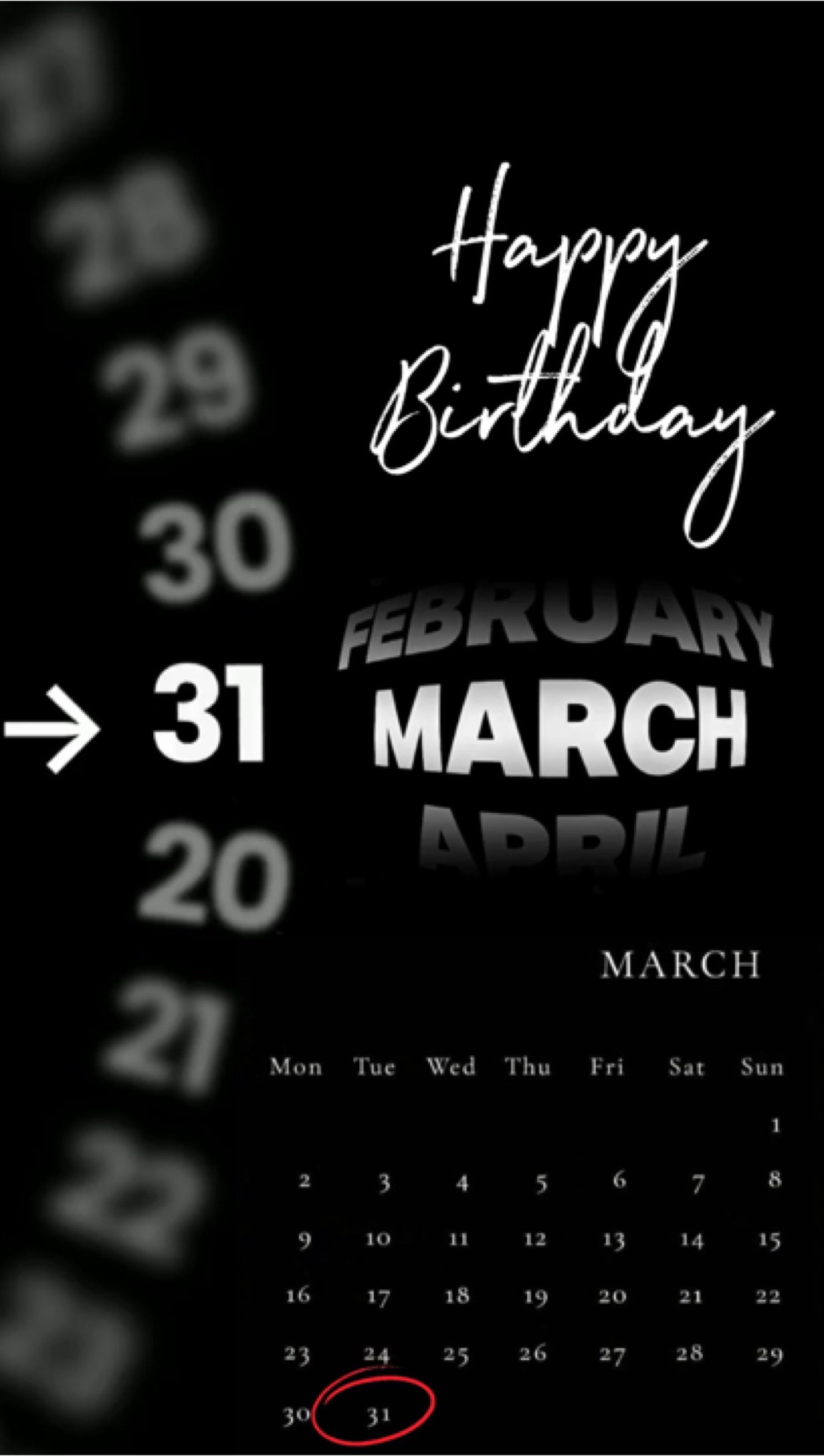 ULANG TAHUN 31 MARET