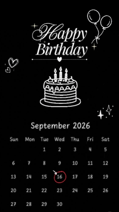 BDAY 16 SEPTEMBER