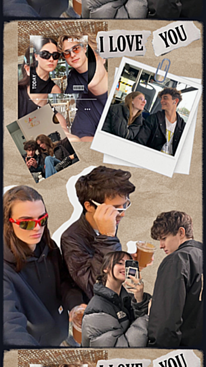 5 photos of couple 