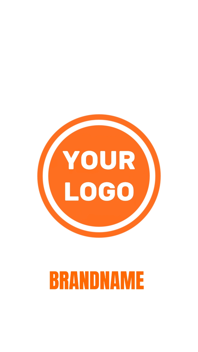 Template Jenis Logo Intro TikTok Putih & Oranye