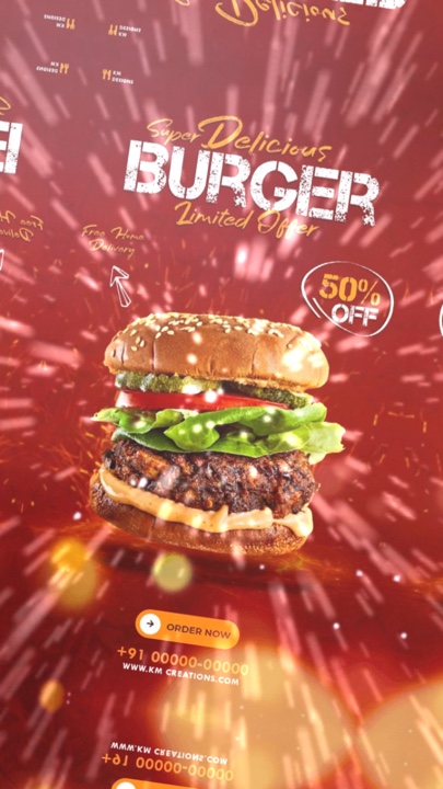 Folheto de cartaz de comida 