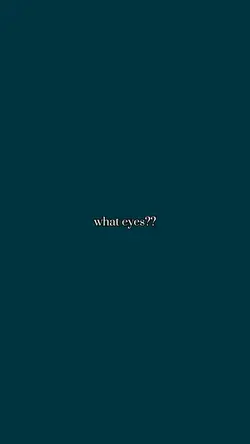 What eyes??