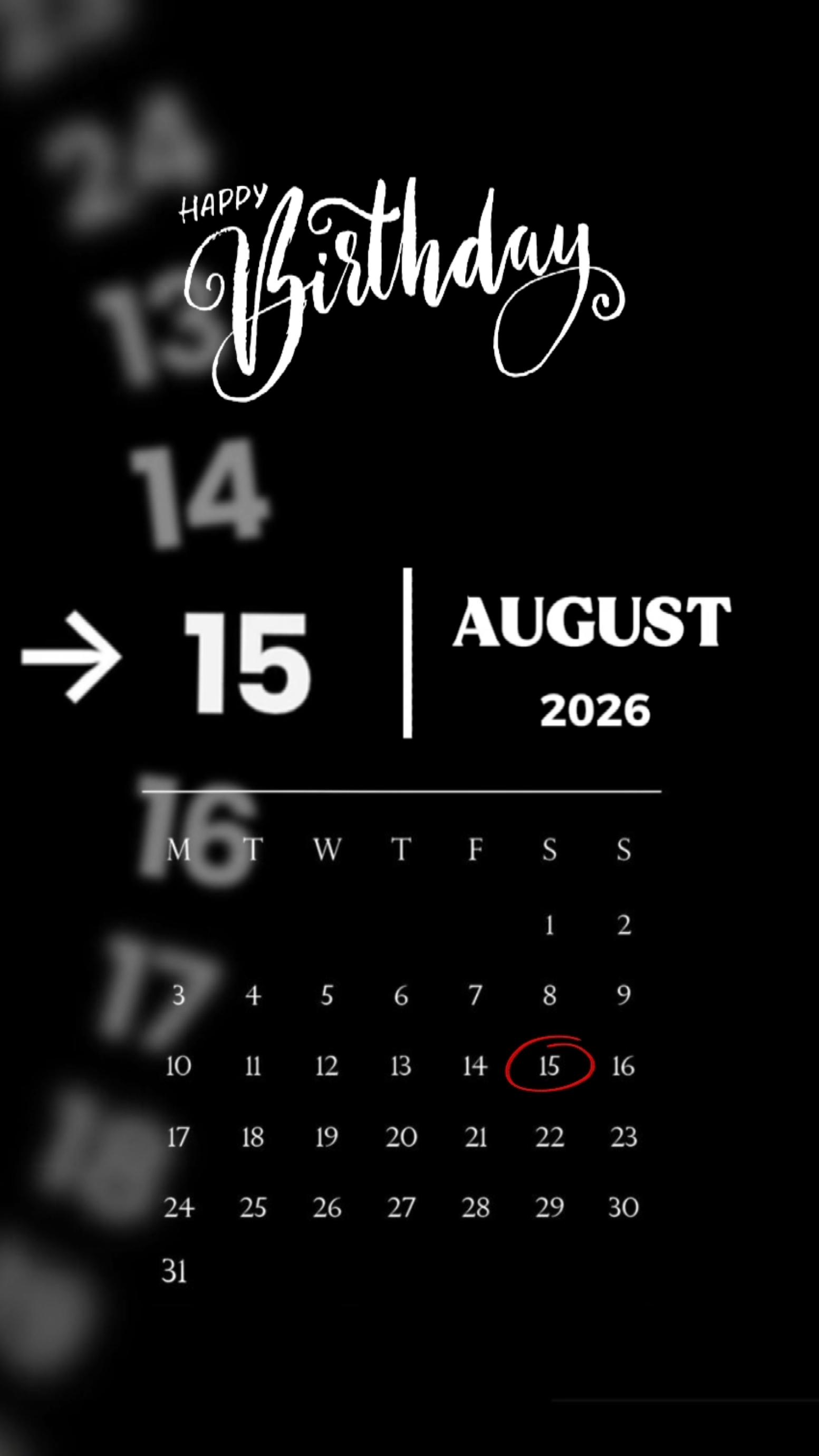 CUMPLEAÑOS 15 DE AGOSTO 