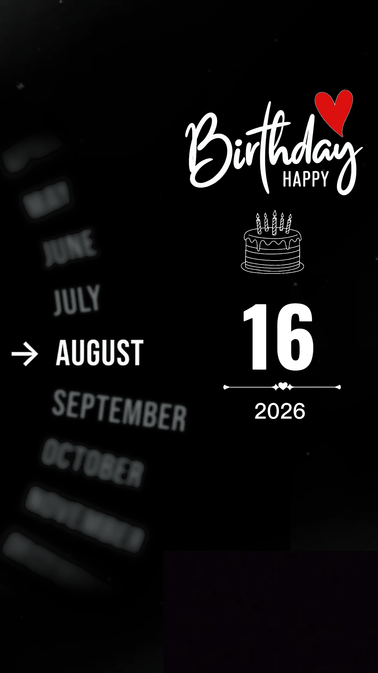 Birthday 16 August 