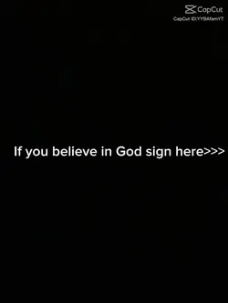 If u believe in God