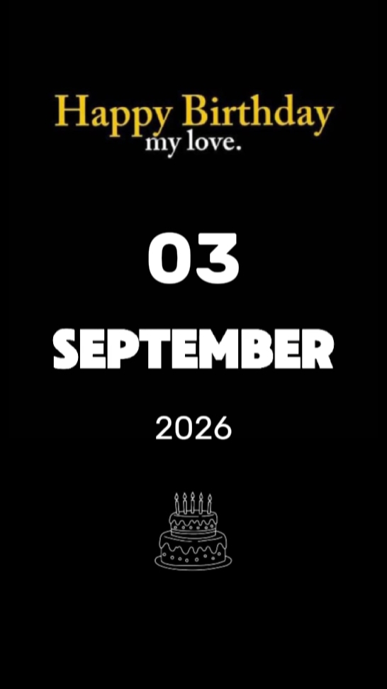 HBD LOVE 3 SEPTEMBER