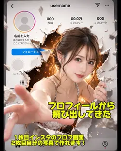 プロフィールから飛び出してきた