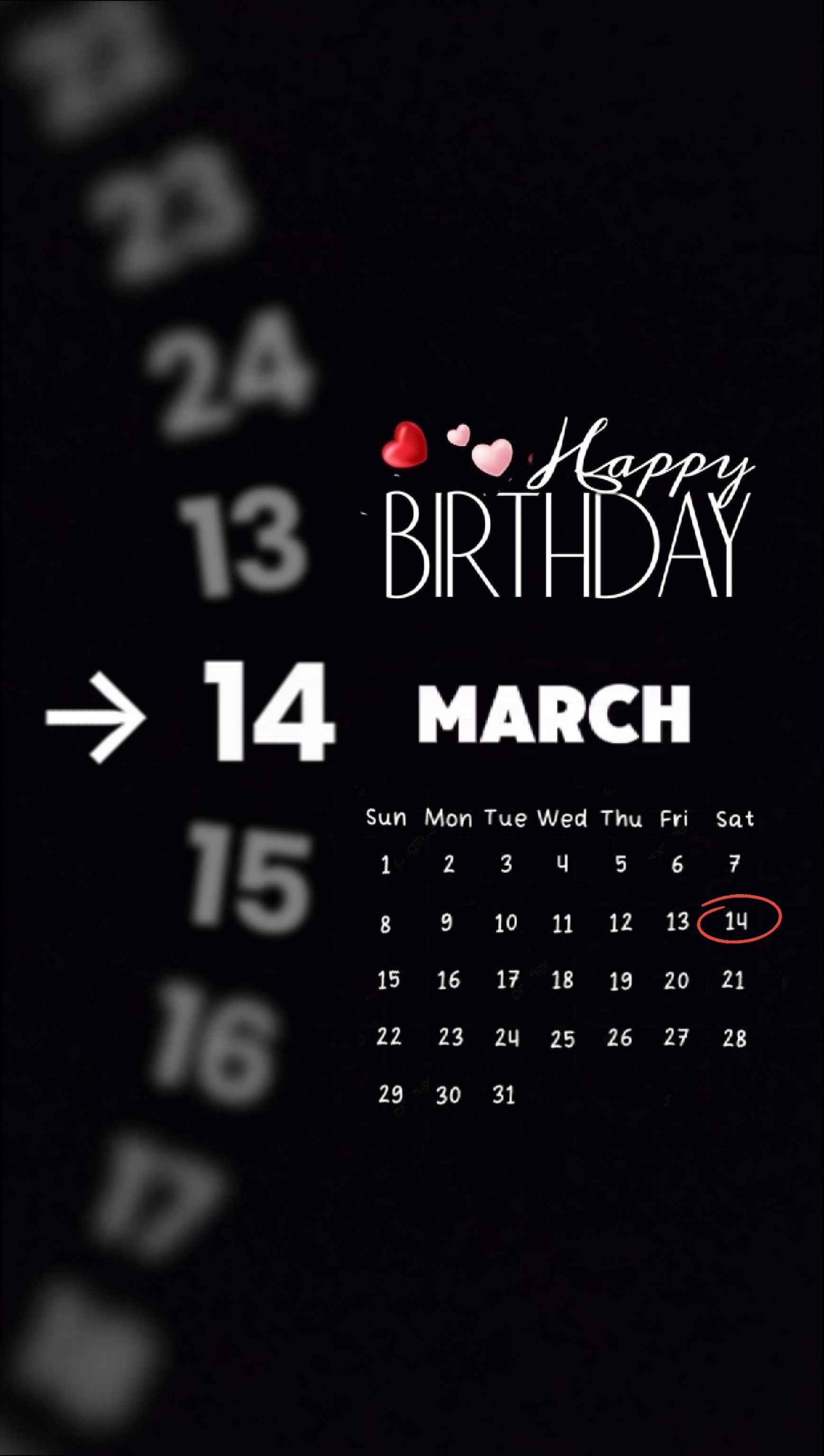 Birthday 14 March 