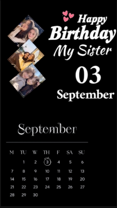 HBD Sister 3 Septemb